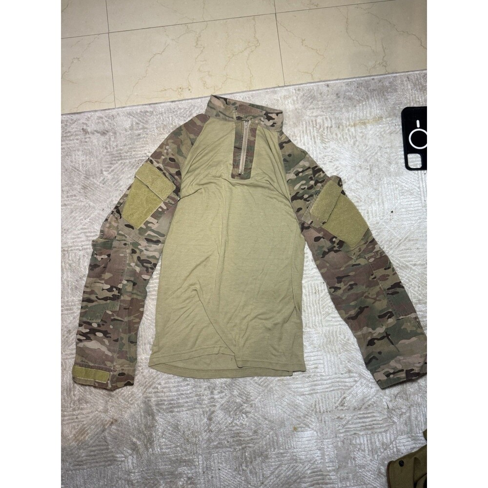 DriFire Fortrex FR Combat Shirt Mens medium 1/2 Zip Pullover Army Military Camo